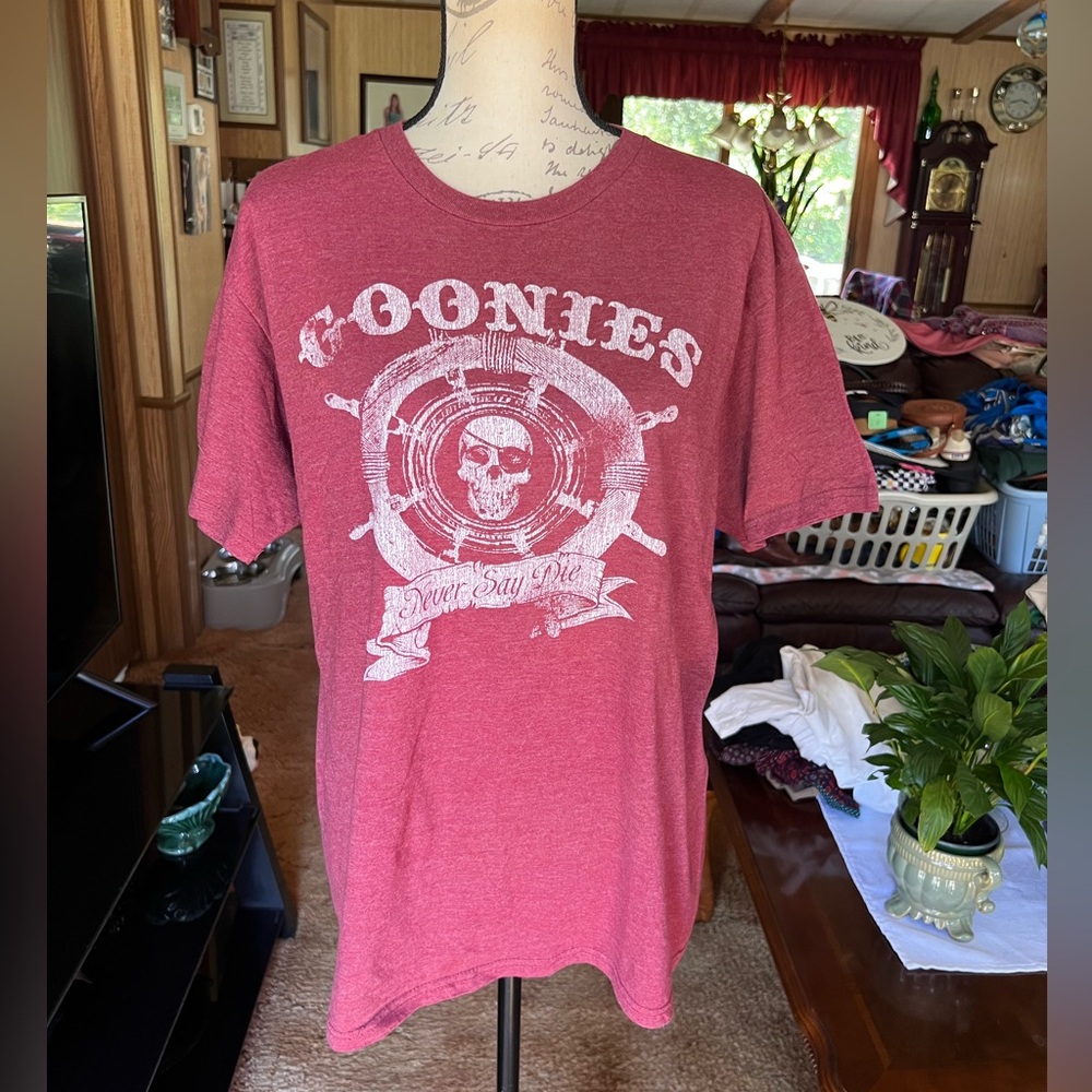 Men’s or women’s the Goonies old school short sleeve tee shirt.